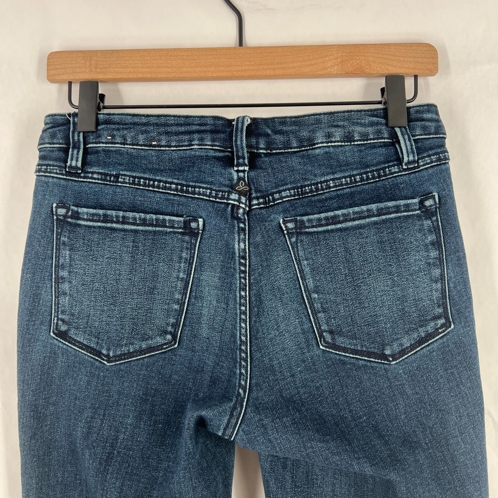 prAna Kara Skinny Jeans Womens 6/28 Blue Denim Organic Cotton Stretch Mid Rise - Picture 6 of 12